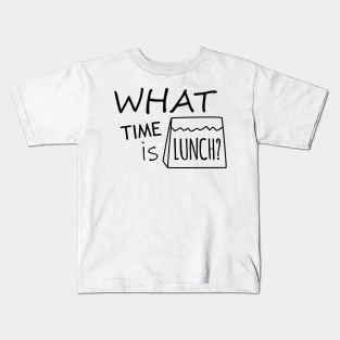 What Time is Lunch - One Color Kids T-Shirt